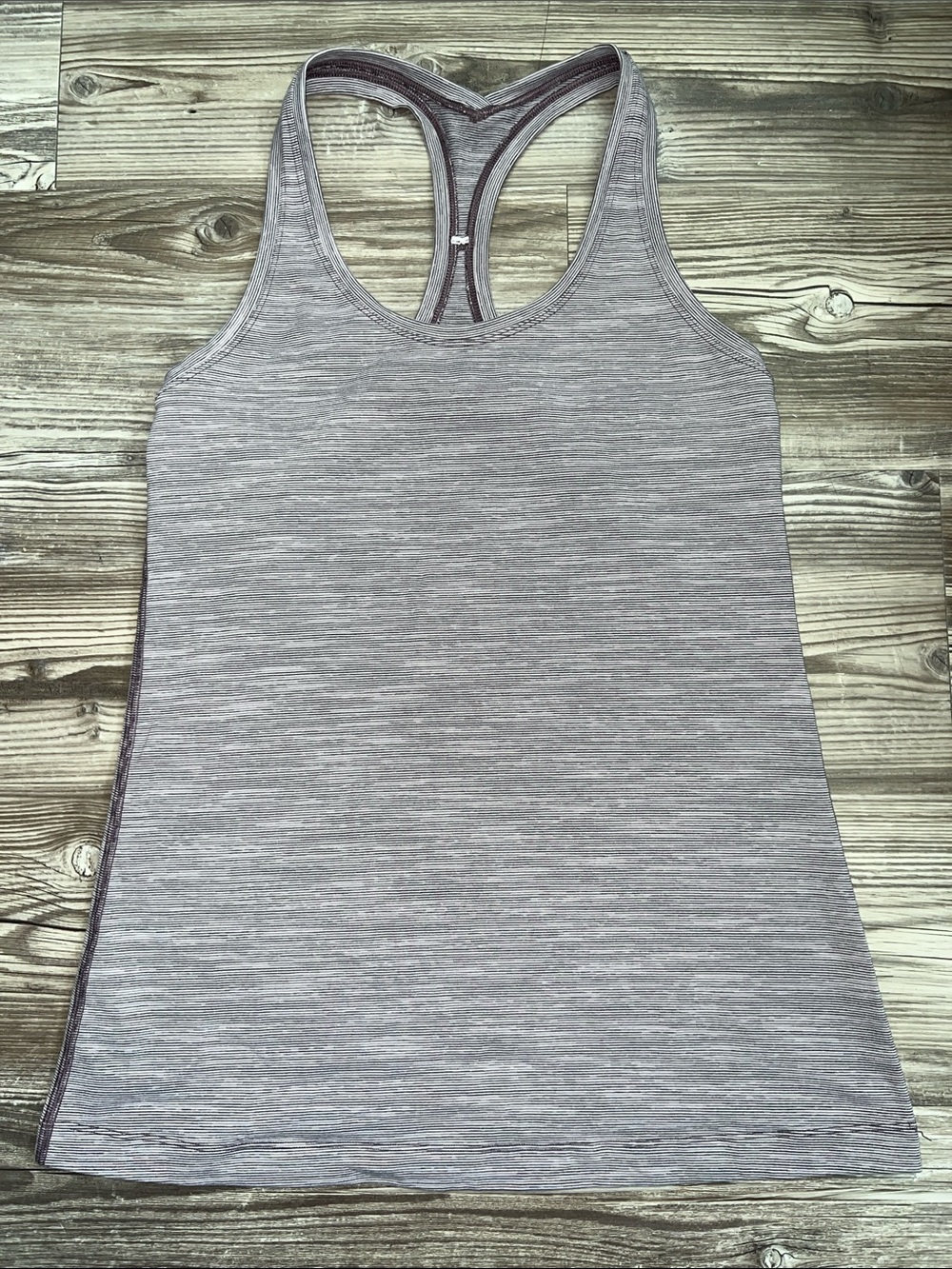 Lululemon Cool Racerback II Tank Heathered Purple Stripe